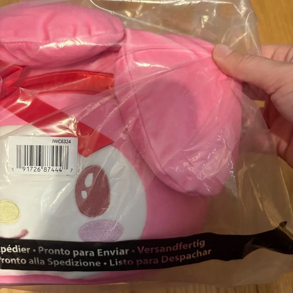 Hello Kitty My Melody Plush Basket Pail Bin Handle NEW Easter Halloween